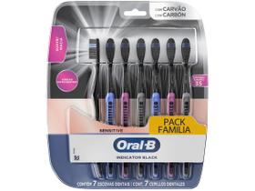 Escova de Dente Oral-B Indicator Black 7 Unidades