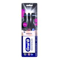 Escova de Dente Oral-B Indicator Black Sensitive Tamanho 35 Extra Macia Pack C/3