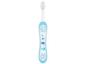 Escova de dente para bebê de 6 à 36 meses - chicco azul com protetor de cerdas Escova de dente para bebê de 6 à 36 meses - chicco azul com protetor de cerdas