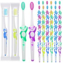 Escova de dentes Bokon, 300 unidades para crianças, macia, descartável com alça Escova de dentes Bokon, 300 unidades para crianças, macia, descartável com alça