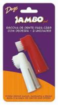 Escova de dentes cães dedeira com 2 UN