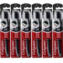 Escova de dentes Colgate 360 Charcoal Infused Floss-Tip Soft x6 Escova de dentes Colgate 360 Charcoal Infused Floss-Tip Soft x6