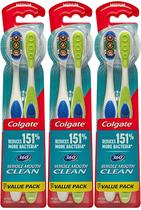 Escova de dentes Colgate 360 Medium com limpador de língua e bochecha Escova de dentes Colgate 360 Medium com limpador de língua e bochecha