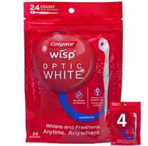 Escova de dentes Colgate Optic White Wisp descartável x24 (pacote x4) Escova de dentes Colgate Optic White Wisp descartável x24 (pacote x4)
