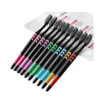 Escova De Dentes De Cerdas Ultra-Finas De Carvão Ativado De Bambu, Pacote Com 10, Ferramentas De Escova De Dentes De Cerdas Ultra-Finas De Carvão Ativado De Bambu, Pacote Com 10, Ferramentas De