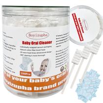 Escova de dentes de gaze descartável para bebês Boyizupha 100 unidades 0-36M Escova de dentes de gaze descartável para bebês Boyizupha 100 unidades 0-36M