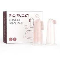 Escova de dentes de silicone para dedos Momcozy para treinamento de dentição de bebês Escova de dentes de silicone para dedos Momcozy para treinamento de dentição de bebês
