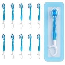Escova de dentes de viagem descartável Kucbraly com pasta de dente, pacote com 10 Escova de dentes de viagem descartável Kucbraly com pasta de dente, pacote com 10