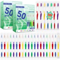 Escova de dentes descartável Comdian, 100 peças de cerdas macias