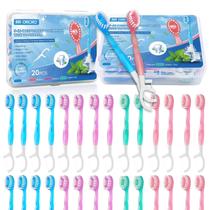 Escova de dentes descartável RR ORCRO Mini 5 em 1 com pasta de dente x40 Escova de dentes descartável RR ORCRO Mini 5 em 1 com pasta de dente x40