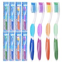 Escova de dentes DR.BRIGHT Medium Adults com raspador de língua, pacote com 8 Escova de dentes DR.BRIGHT Medium Adults com raspador de língua, pacote com 8