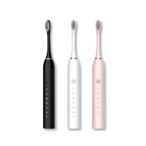 Escova de Dentes Elétrica 3 Cabeça, USB Recarregável, Limpeza de Alta Frequência com 6 Modos de Limpeza Escova de Dentes Elétrica 3 Cabeça, USB Recarregável, Limpeza de Alta Frequência com 6 Modos de Limpeza
