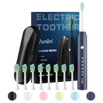 Escova de Dentes Elétrica 7AM2M Sonic - 8 Cabeças de Escova para Adultos e Crianças