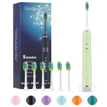 Escova de dentes elétrica 7AM2M Sonic com 6 cabeças de escova 120 dias