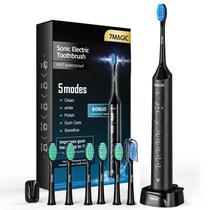Escova de dentes elétrica 7MAGIC Sonic com 3 intensidades e 5 modos