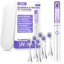 Escova de dentes elétrica Acelike Metal com modo UV 5 modos 6 cabeças Escova de dentes elétrica Acelike Metal com modo UV 5 modos 6 cabeças