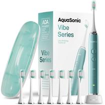 Escova de dentes elétrica Aquasonic Vibe Ultra-Whitening com 8 cabeças Escova de dentes elétrica Aquasonic Vibe Ultra-Whitening com 8 cabeças