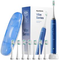 Escova de dentes elétrica Aquasonic Vibe Ultra-Whitening com 8 cabeças Escova de dentes elétrica Aquasonic Vibe Ultra-Whitening com 8 cabeças