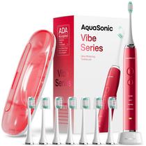 Escova de Dentes Elétrica Aquasonic Vibe Ultra-Whitening - com 8 Cabeças Escova de Dentes Elétrica Aquasonic Vibe Ultra-Whitening - com 8 Cabeças