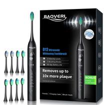 Escova de Dentes Elétrica BAOVERI com 8 Cabeças - Adultos e Crianças