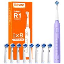 Escova de dentes elétrica Bitvae R1 com 8 cabeças de escova com bateria de 60 dias Escova de dentes elétrica Bitvae R1 com 8 cabeças de escova com bateria de 60 dias