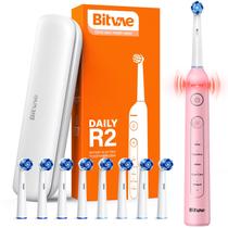 Escova de dentes elétrica Bitvae R2 para adultos com 8 cabeças de escova