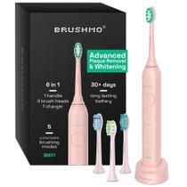 Escova de dentes elétrica Brushmo BM01 com 5 modos e 4 cabeças