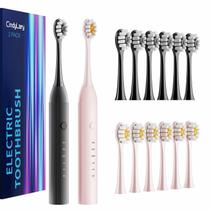 Escova de Dentes Elétrica CindyLary - 2 Cabeças de Escova e 5 Modos de Limpeza Escova de Dentes Elétrica CindyLary - 2 Cabeças de Escova e 5 Modos de Limpeza