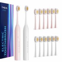 Escova de dentes elétrica CindyLary Sonic 38000VPM, pacote com 2 cabeças Escova de dentes elétrica CindyLary Sonic 38000VPM, pacote com 2 cabeças