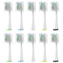 Escova de dentes elétrica de reposição FreeFeel for Smile Bright Platinum Sonic, cerdas macias, pacote com 10