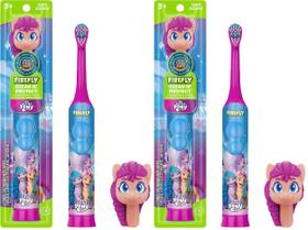 Escova de dentes elétrica FIREFLY My Little Pony Kids Power, cerdas macias, pacote com 2 unidades