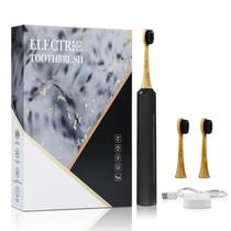 Escova de Dentes Elétrica GUFICLE Bamboo com 3 Cabeças de Carvão e 5 Modos Escova de Dentes Elétrica GUFICLE Bamboo com 3 Cabeças de Carvão e 5 Modos