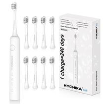 Escova de dentes elétrica HYCHIKA 240 dias com bateria 2500mAh 8 cabeças