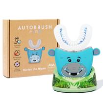 Escova de dentes elétrica infantil Autobrush ADA em formato de U, Hipopótamo Escova de dentes elétrica infantil Autobrush ADA em formato de U, Hipopótamo