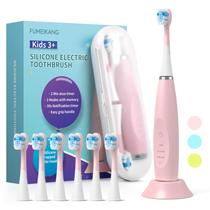 Escova de dentes elétrica infantil FUMEIKANG Sonic Recarregável Rosa Escova de dentes elétrica infantil FUMEIKANG Sonic Recarregável Rosa