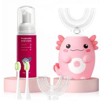 Escova de Dentes Elétrica Infantil PVOGRT em Formato U 6 Modos Rosa Escova de Dentes Elétrica Infantil PVOGRT em Formato U 6 Modos Rosa