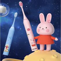 Escova de Dentes Elétrica Infantil Sônica 3 a 7 Anos 5 Modos IPX7 Rosa 4 Cabeças Escova de Dentes Elétrica Infantil Sônica 3 a 7 Anos 5 Modos IPX7 Rosa 4 Cabeças