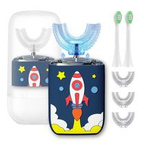 Escova de dentes elétrica Kids em forma de U com 5 cabeças de escova Escova de dentes elétrica Kids em forma de U com 5 cabeças de escova