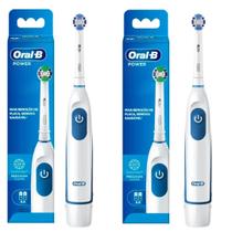 Escova De Dentes Elétrica Kit 2 Escovas Oralb +4 Pilhas