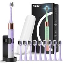 Escova de dentes elétrica Kuicur Sonic para adultos e crianças roxa Escova de dentes elétrica Kuicur Sonic para adultos e crianças roxa