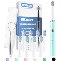 Escova de Dentes Elétrica Oralexis para Adultos e Crianças - 8 Cabeças de Escova Escova de Dentes Elétrica Oralexis para Adultos e Crianças - 8 Cabeças de Escova