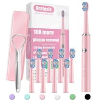 Escova de Dentes Elétrica Oralexis para Adultos e Crianças - 8 Cabeças de Escova