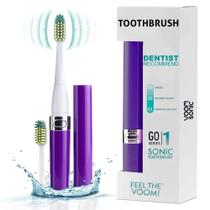 Escova de Dentes Elétrica Portátil Voom Sonic Go 1 Series - Roxa