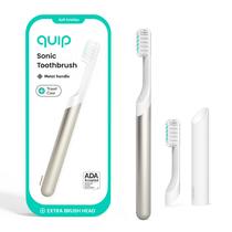 Escova de dentes elétrica Quip Metal Sonic com estojo de viagem