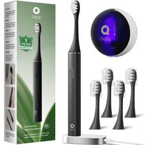 Escova de Dentes Elétrica Recarregável Oday para Adultos com Suporte de Parede com Proteção UV e 4 Cabeças de Escova, Temporizador Inteligente, IPX7 à Prova d'Água, Bateria para +1 Mês, Corpo de Alumínio Preto Escova de Dentes Elétrica Recarregável Oday para Adultos com Suporte de Parede com Proteção UV e 4 Cabeças de Escova, Temporizador Inteligente, IPX7 à Prova d'Água, Bateria para +1 Mês, Corpo de Alumínio Preto