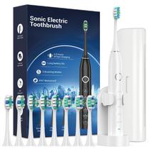 Escova de Dentes Elétrica Rtauys S5 Sonic para Adultos - 8 Cabeças de Escova