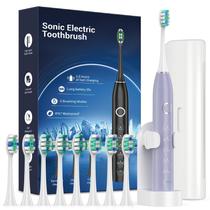 Escova de Dentes Elétrica Rtauys S5 Sonic para Adultos - 8 Cabeças de Escova