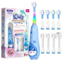 Escova de dentes elétrica SEAGO Kids Recarregável com 8 Cabeças Navy Escova de dentes elétrica SEAGO Kids Recarregável com 8 Cabeças Navy