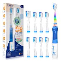 Escova de dentes elétrica SEAGO Kids SG-977 com 8 cabeças de escova 4-12Y Escova de dentes elétrica SEAGO Kids SG-977 com 8 cabeças de escova 4-12Y