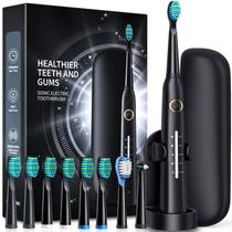 Escova de dentes elétrica TEETHEORY com 8 cabeças de escova e estojo Escova de dentes elétrica TEETHEORY com 8 cabeças de escova e estojo